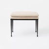 Edgehill Pillow Top Ottoman with Metal Legs Beige