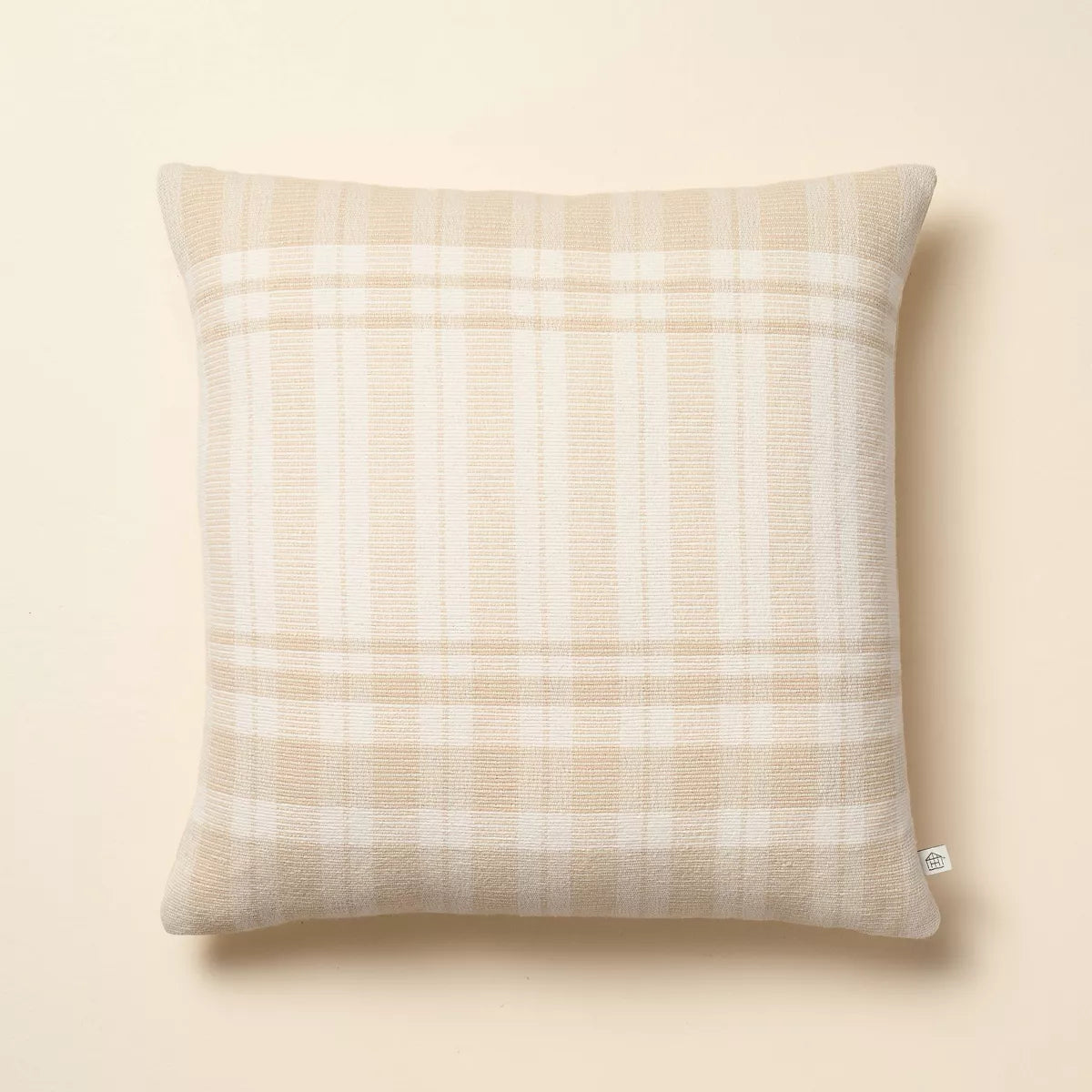 Tonal Plaid Square Throw Pillow