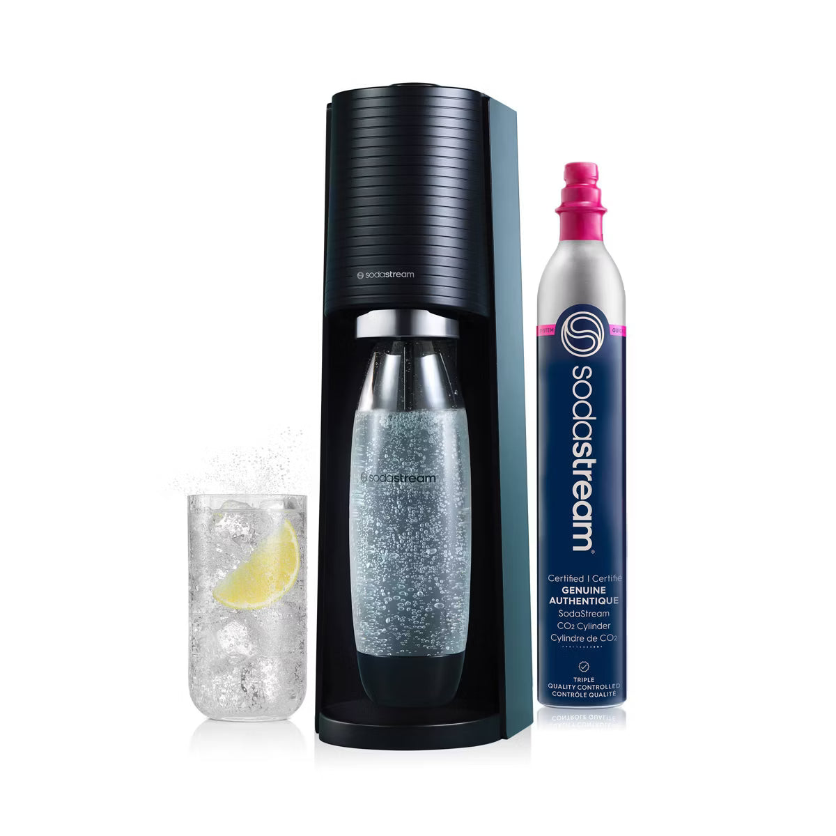 Terra Sparkling Water Maker with CO2 and Carbonating Bottle