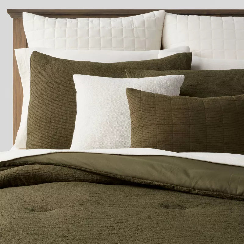 12pc Micro Texture Comforter & Sheet Bedding Set - King