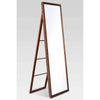 Wood Ladder Standing Mirror Brown