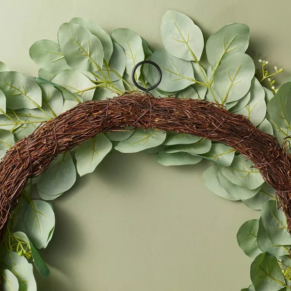 Faux Seeded Eucalyptus Wreath, final cut