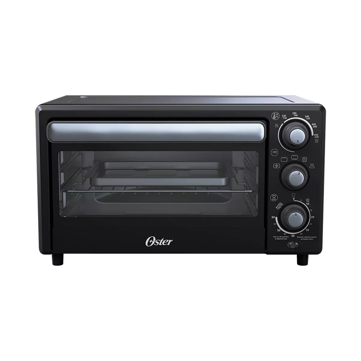 Toaster Oven With Air Fry Matte Black: Convection, Steel, Includes Broiler Pan & Air Fry Basket
