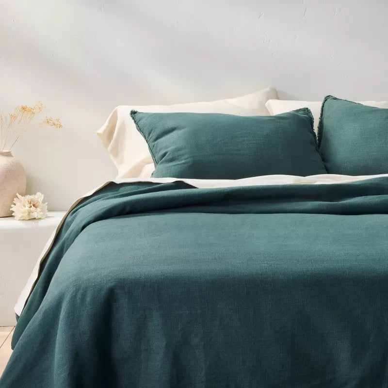 Heavyweight Linen Blend Comforter & Sham Set - King