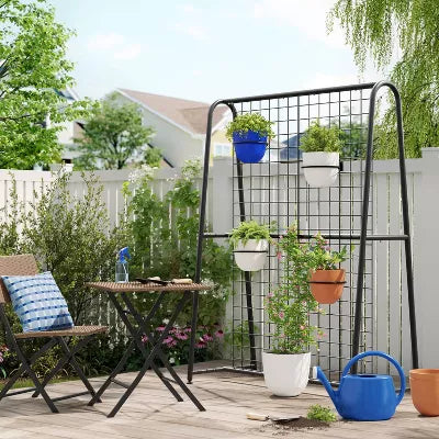 A-Frame Patio Decorative Screen Black