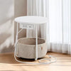 Side Table with Charging Station Drink Bedside Nightstand End Table