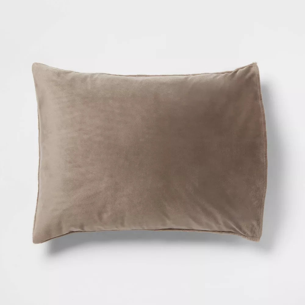 3pc Luxe Faux Fur Comforter and Sham Set - Full/Queen