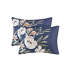 Leilani Floral Print Comforter Bedding Set Navy/Blush- King