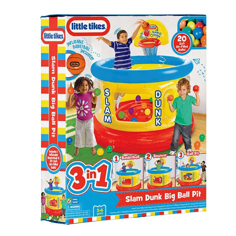 Slam Dunk Big Ball Pit with 20 Air-Filled Balls