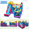 5-In-1 Inflatable Bounce Castle with Basketball Rim & Climbing Wall