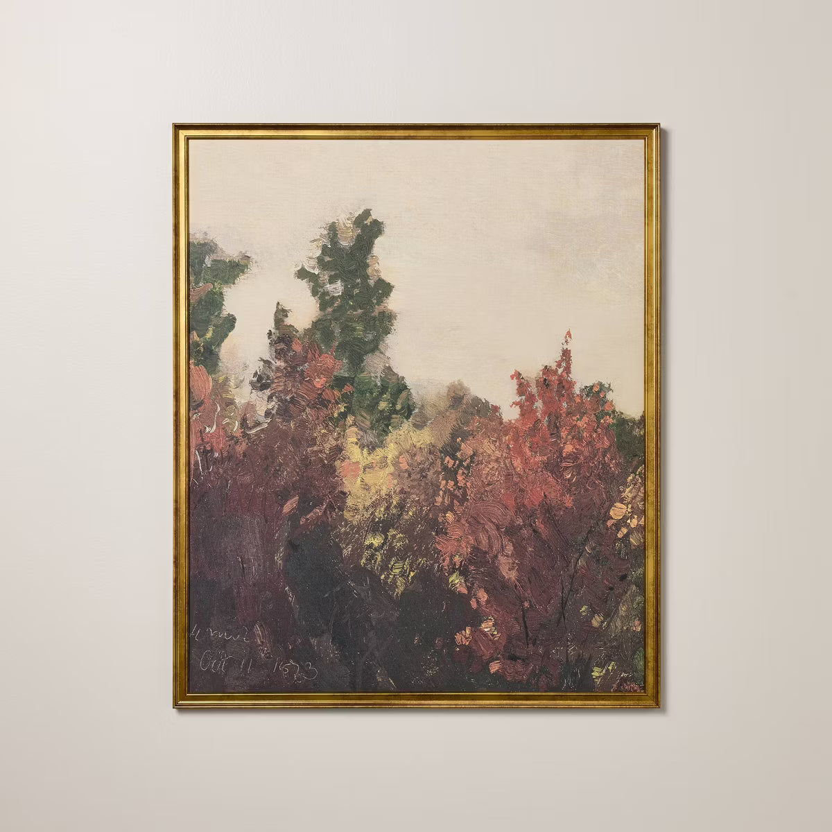 Vertical Fall Tree Framed Wall Art