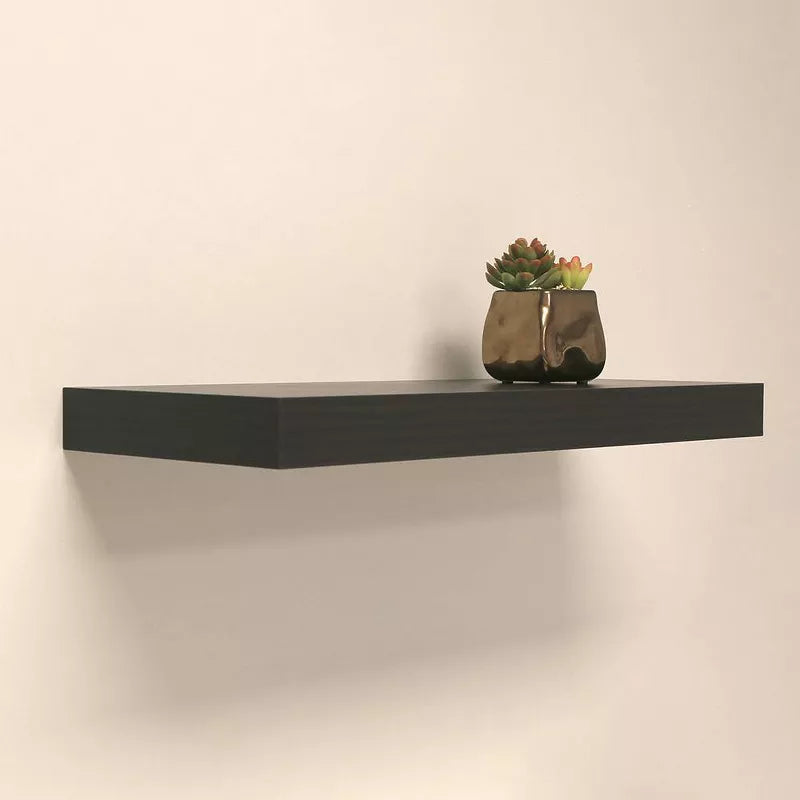 24" espresso floating shelf