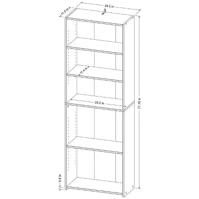 5 Shelf Bookcase