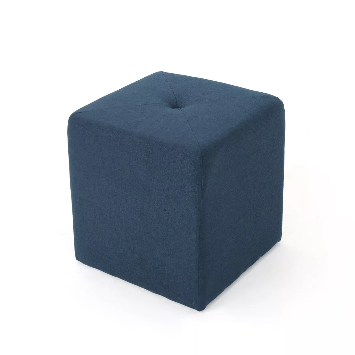 VYNXARIA Navy Blue Cube Ottomans and Benches - 16.50 Inches Wide, Versatile Seating Solution SHOWROOM ITEM