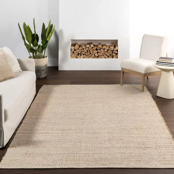 Elfriede Farmhouse Jute Blend Indoor Area Rug,  6' x 9'