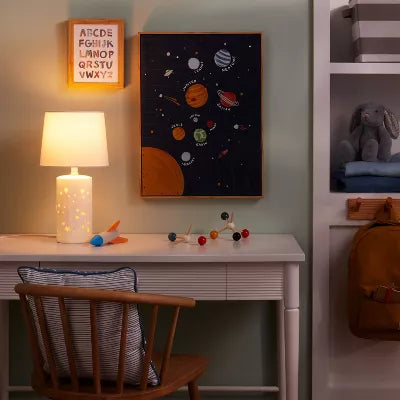 2-in-1 Starry Kids' Table Lamp White