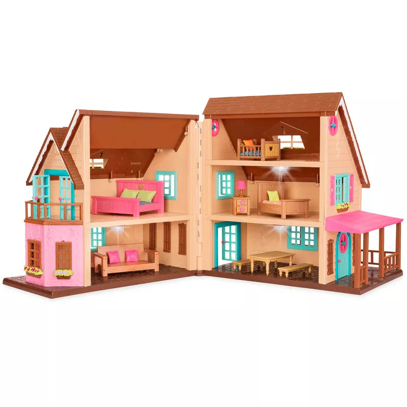 Toy House with Furniture 20pc - Honeysuckle Hillside Cottage