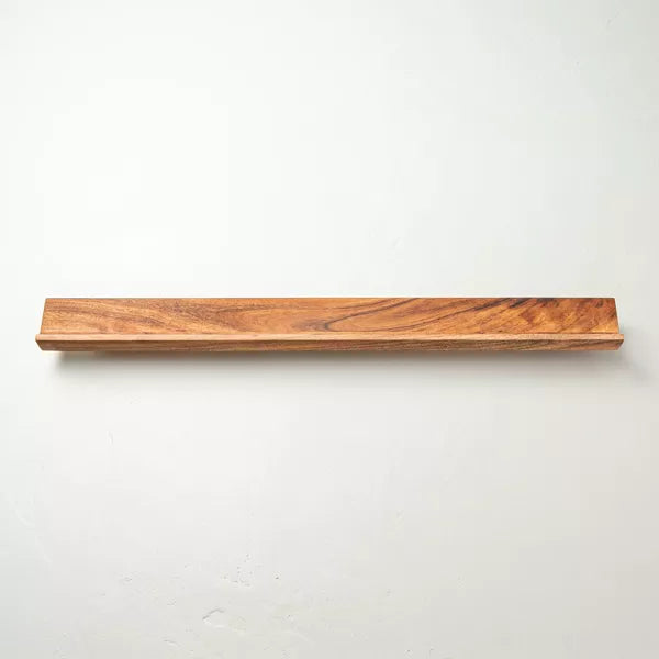 Wood Mantel Shelf Brown - Floating Wall Storage, Hanging Display