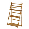4-Tier Freestanding Indoor/Outdoor Bamboo Ladder Plant Stand and Storage Shelf - Brown