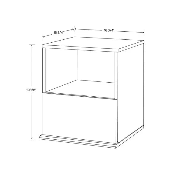 1 Drawer Modular Nightstand White