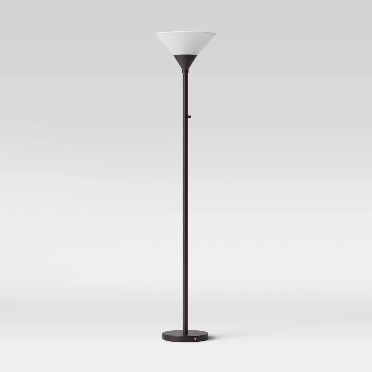 Torchiere Floor Lamp with Glass Shade