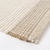 7'x10' Marina Striped Wool/Cotton Area Rug Cream