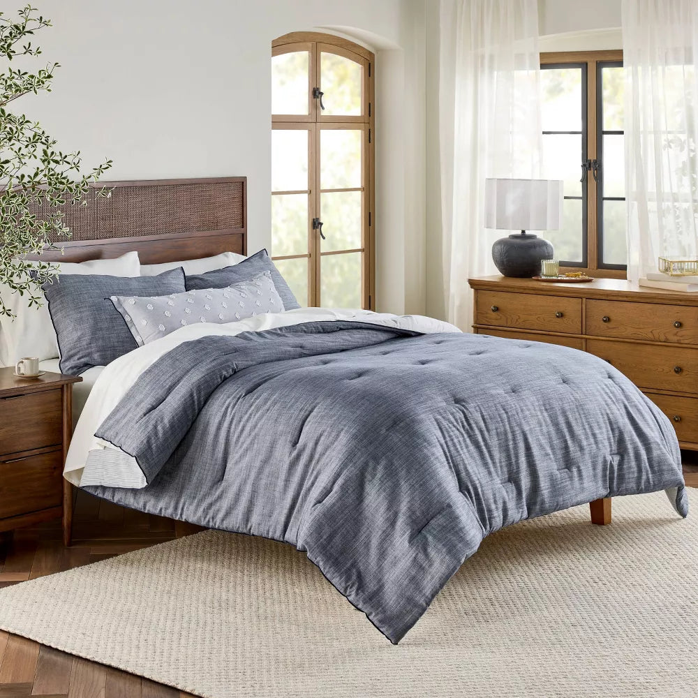3pc Reversible Comforter Set Queen