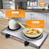 1800W Double Hot Plate Electric Countertop Burner Stainless