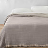 Reversible Textured Cotton Chambray Coverlet - Full/Queen