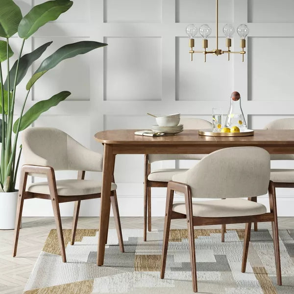 Ingleside Open Back Upholstered Wood Frame Dining Chair