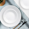 16pc Vitrelle Livingware Dinnerware Set Frost White: Microwave & Dishwasher Safe, Service for 4, Includes Plates & Bowls