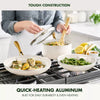 5pc Aluminum Ceramic Nonstick Cookware Set Linen