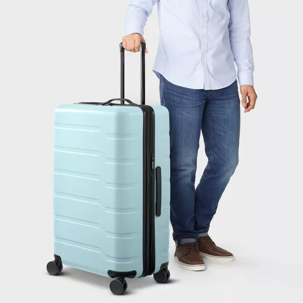 Hardside Large Checked Spinner Suitcase