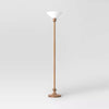 Torchiere Floor Lamp Natural Brown