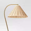 Gooseneck Floor Lamp with Natural Shade