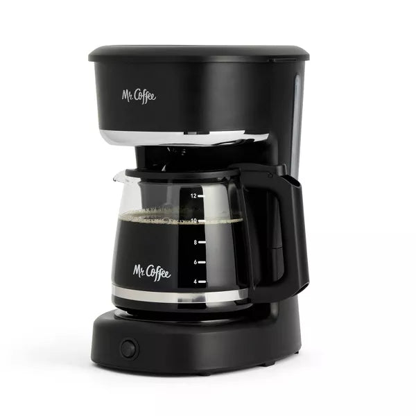 12-Cup Switch Coffee Maker Black: Electric Drip Coffee Machine, Dishwasher-Safe Parts