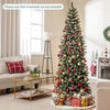Pre-Lit Artificial Christmas Tree with 818 Snowy Branch Tips 350 LED Lights