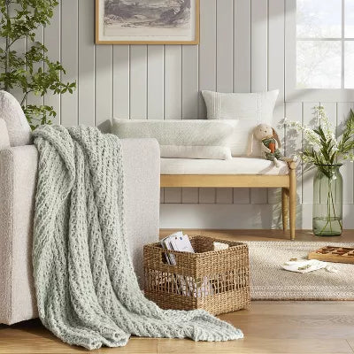 Chunky Knit Throw Blanket