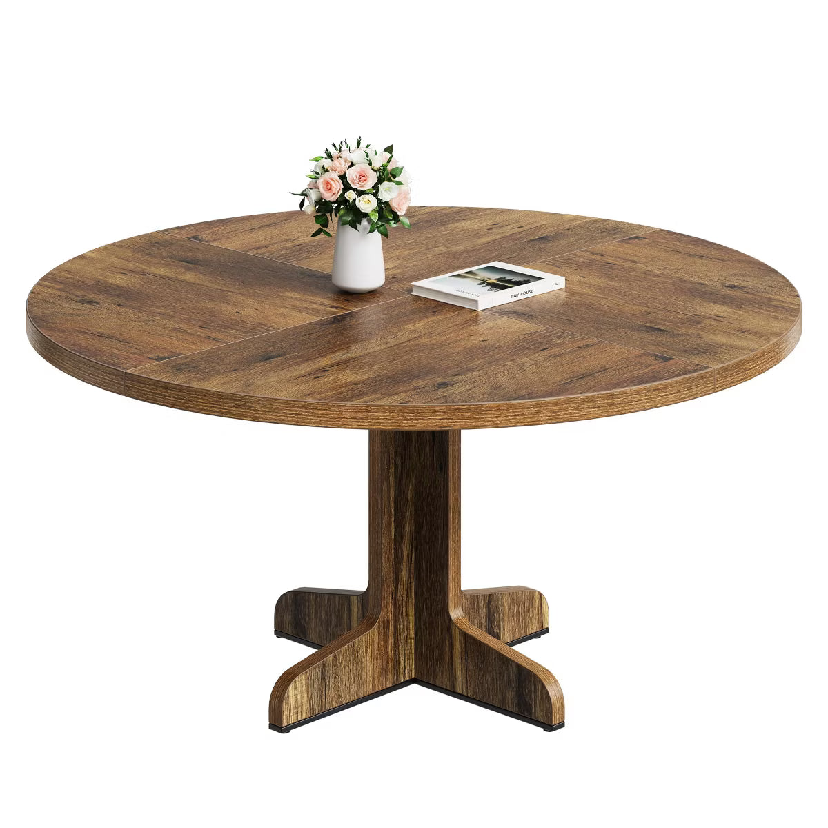 47" Round Dining Table for 4 - Brown SHOWROOM ITEM
