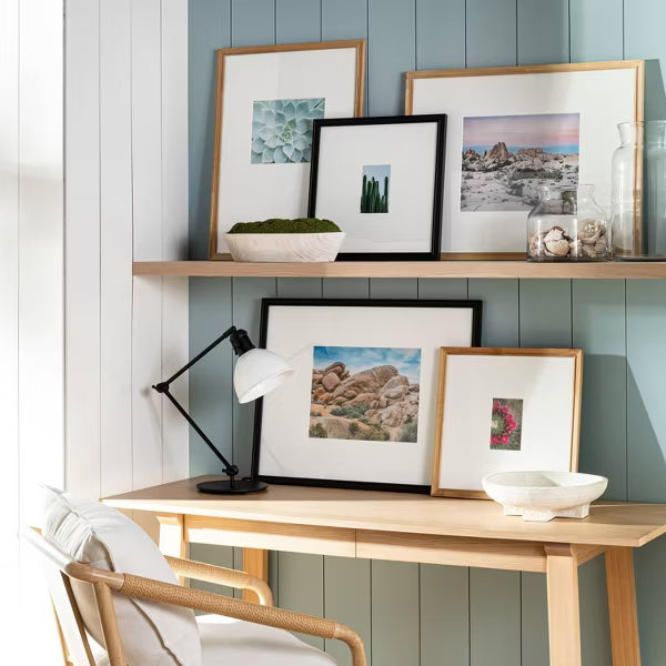 Matted Gallery Frame Natural Wood