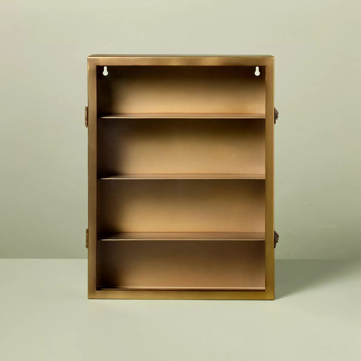 Large Metal Display Box Brass Finish