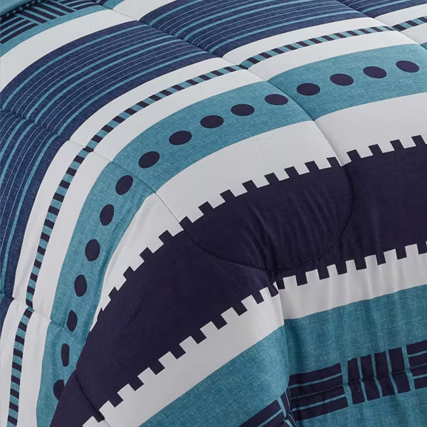 7pc Marino Bed-in-A-Bag Printed Comforter Set - Queen