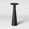 Alester Round Smooth Metal Drink Table Black - Threshold™: Luxury Glam Style, Iron Pedestal Base, No Showroom Item