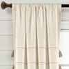 Set of 2 Farmhouse Boho Striped Woven Tassel Yarn Dyed Cotton Window Curtain Panels