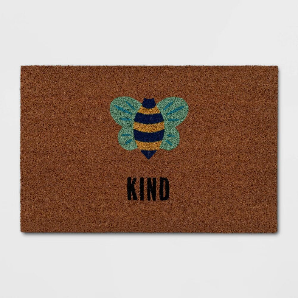 Bee Kind Doormat Natural - Set of 4