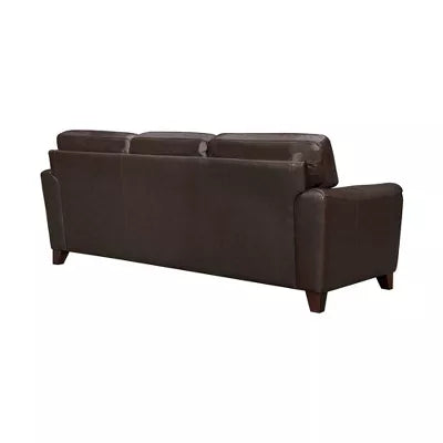Bergen Genuine Leather Square Arm Sofa - Armen Living