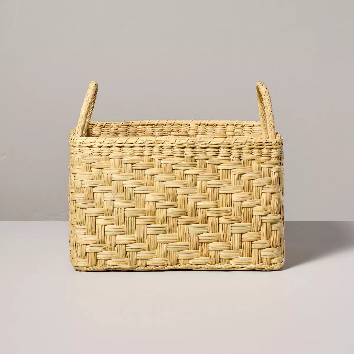 Rectangular Woven Storage Basket SHOWROOM ITEM