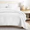 Stripes Floral and Diamonds Quilted Coverlet Set With Shams - King/California King