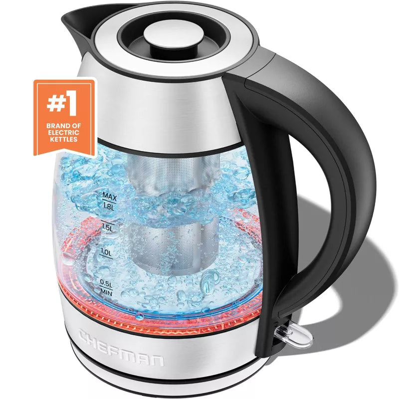 Rapid-Boil Kettle with Keep Warm and Tea Infuser - Stainless Steel