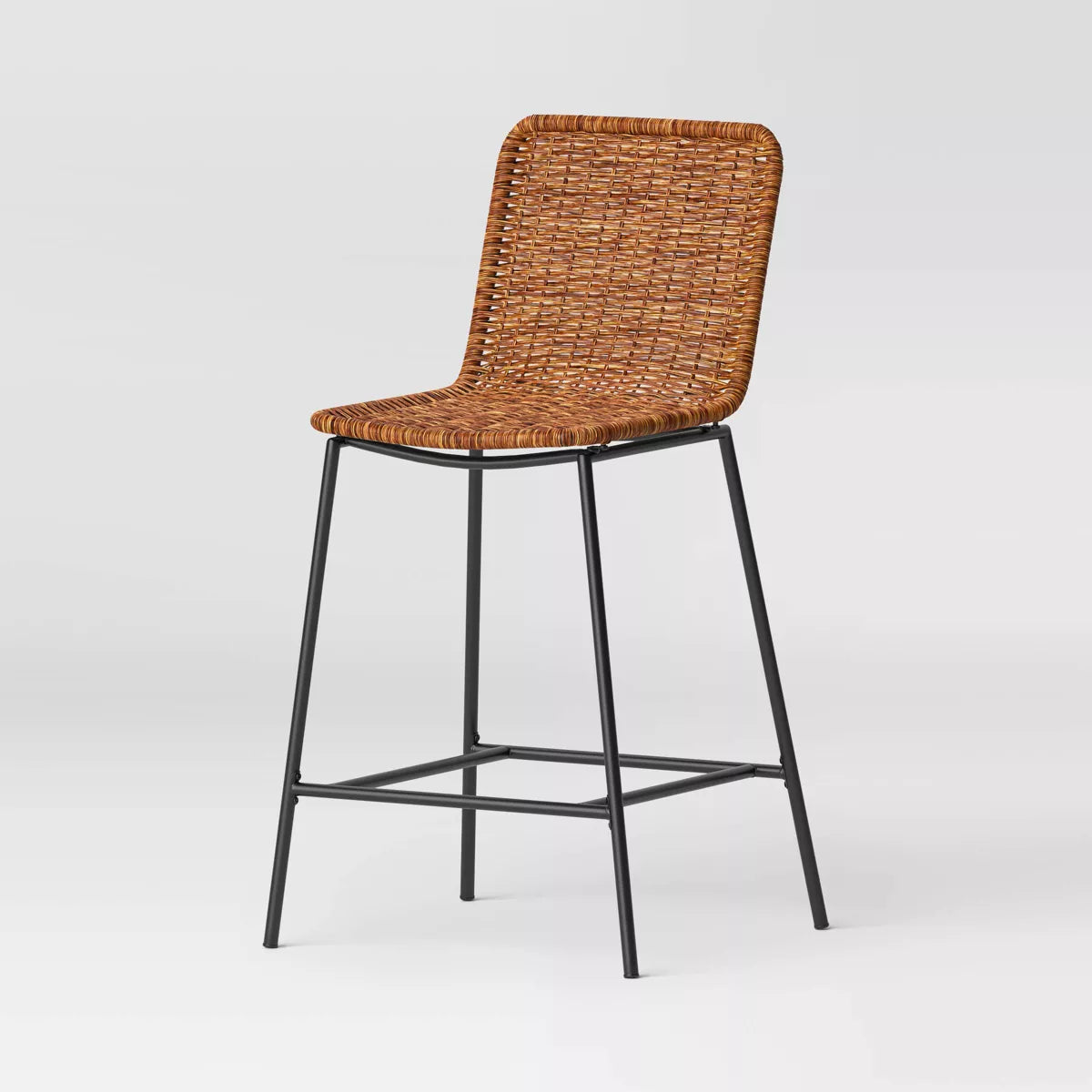 SET OF 3 Wasson Woven Metal Leg Counter Height Barstool Tan SHOWROOM ITEM